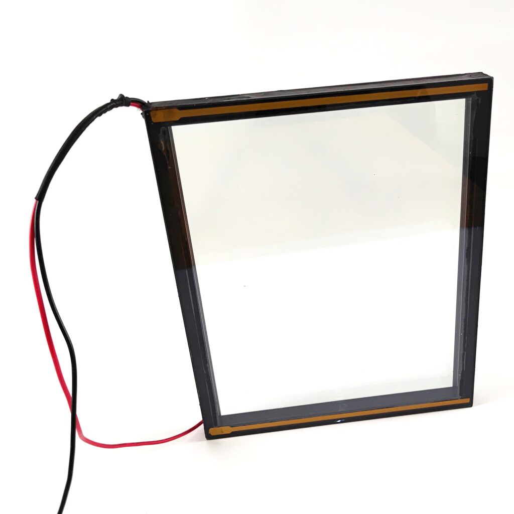 Electric heated glass anti fog glass